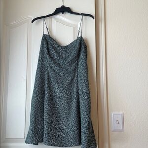 Abercrombie Green Floral Sweetheart Dress